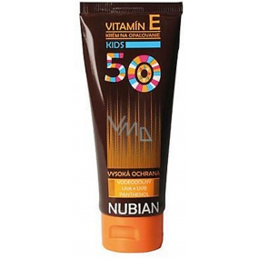 Nubian F50 vitamín E Voděodolný krém na opalování pro děti 100 g tuba