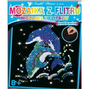 Mozaika z flitrů 8+ Delfín 35 x 26 cm