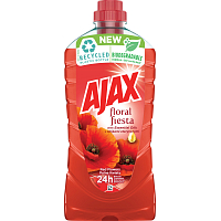 Ajax na podlahy a povrchy Floral Fiesta Red Flowers univerzální čistící prostředek, vlčíc mák, 1 l