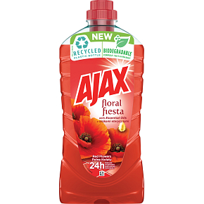 Ajax na podlahy a povrchy Floral Fiesta Red Flowers univerzální čistící prostředek, vlčíc mák, 1 l
