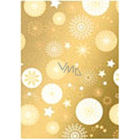 Ditipo Dárkový balicí papír 70 x 500 cm Vánoční zlatý hvězdičky 2033913