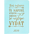 Albi Diář 2019 týdenní Intuice - mátový s textem 12,6 x 17 x 1,2 cm