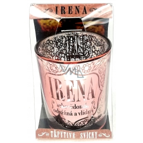 Albi Třpytivý svícen ze skla na čajovou svíčku IRENA, 7 cm
