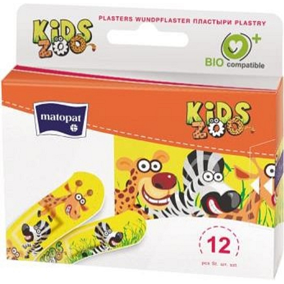 Matopat Kids Náplast barevná pro děti 12 kusů