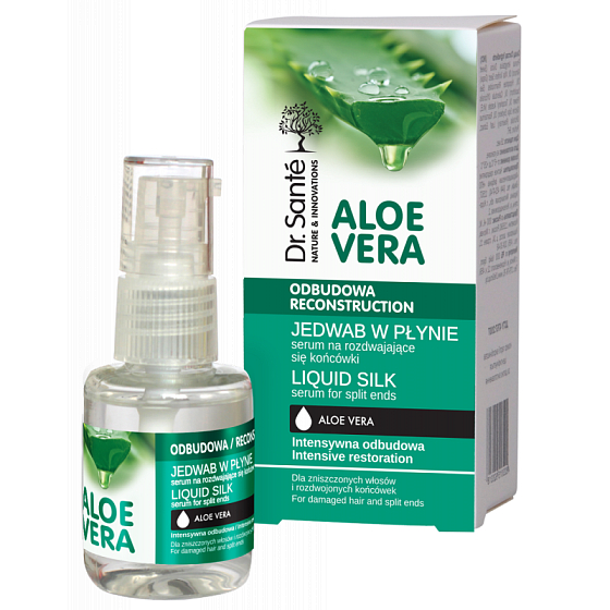 Dr. Santé Aloe Vera tekuté hedvábí na vlasy pro roztřepené konečky 30 ml