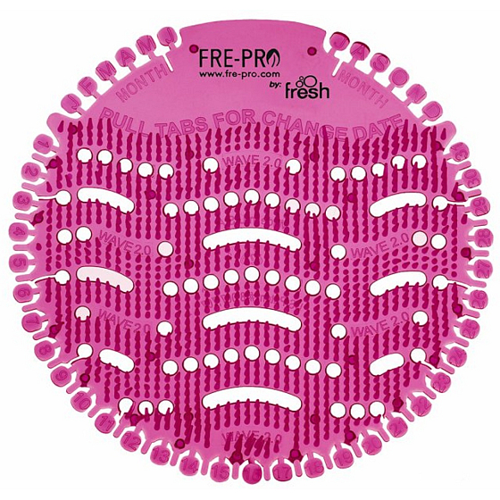Fre Pro Wave 2.0 Jablko a skořice vonné sítko do pisoáru tmavě červené 19 x 20,3 x 1,9 cm 52 g 2 kusy