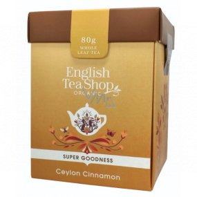 English Tea Shop Bio Cejlonská skořice sypaný čaj 80 g + dřevěná odměrka se sponou