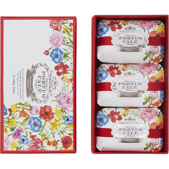 Castelbel Blooming Garden - Pomerančový květ a jasmín toaletní mýdlo 3 x 150 g, kosmetická sada pro ženy