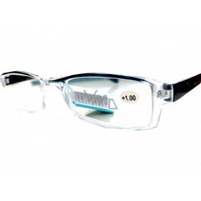 Berkeley Čtecí dioptrické brýle +2 plast průhledné, černé postranice 1 kus MC2222