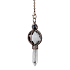Křemen Merkaba kyvadlo + čirý křemen + bronz, přívěsek z přírodního kamene 7,7 cm, řetízek cca 26,5 cm
