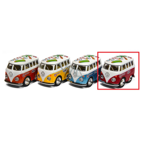 EP Line Volkswagen Little Van autíčko na natahování Červená dodávka barevná střecha 3 x 4 x 5 cm