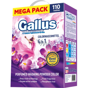 Gallus prací prášek Color Box, 110 dávek, 6,05 kg