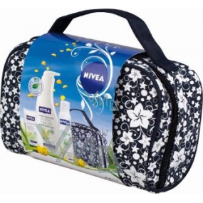 Nivea Kaznatural tělové mléko 400 ml + krém na ruce 100 ml + deodorant sprej 150 ml + taška, pro ženy kosmetická sada