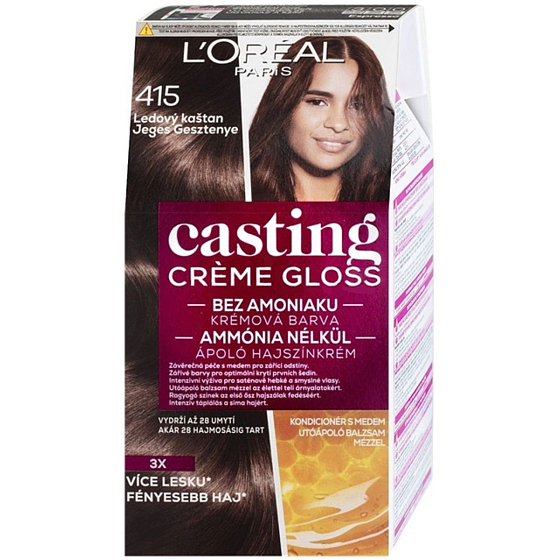 Loreal Paris Casting Creme Gloss barva na vlasy 415 ledový kaštan