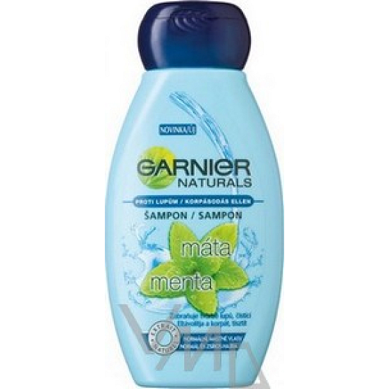 Garnier Naturals Máta proti lupům šampon na normální a mastné vlasy 250 ml