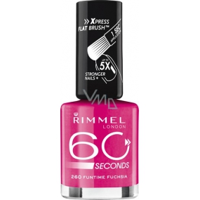 Rimmel London 60 Seconds lak na nehty 260 Funtime Fuschia 8 ml