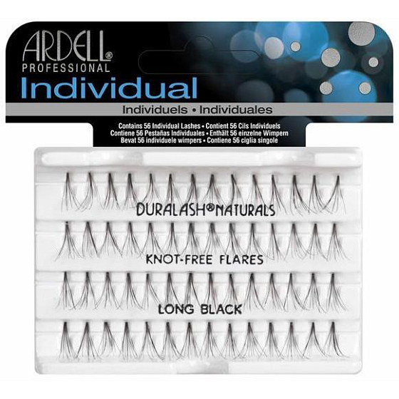Ardell Duralash Naturals umělé nalepovací trsy 56 jednotlivých černých řas v délce 13 - 14 mm