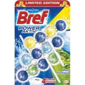 Bref Power Aktiv 4 Formula Pure Freshness WC blok pro hygienickou čistotu a svěžest Vaší toalety, zbarvuje vodu 3 x 50 g