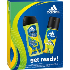 Adidas Get Ready! for Him deodorant sprej 150 ml + sprchový gel 250 ml, kosmetická sada