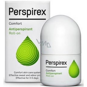 Perspirex Comfort kuličkový antiperspirant bez vůně roll-on unisex 3-5 dní účinek 20 ml