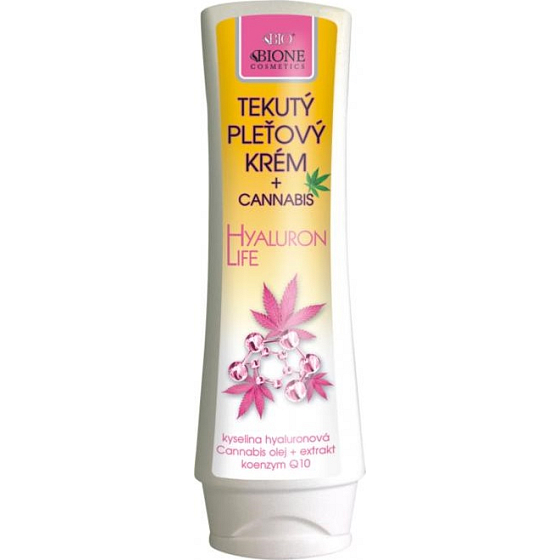 Bione Cosmetics Cannabis Hyaluron Life Tekutý pleťový krém 150 ml