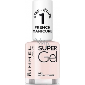 Rimmel London Super Gel French Manicure lak na nehty 092 Ivory Tower 12 ml