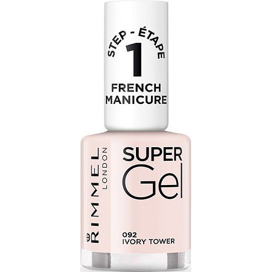 Rimmel London Super Gel French Manicure lak na nehty 092 Ivory Tower 12 ml