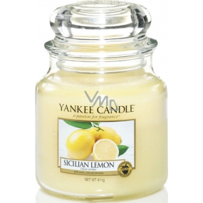Yankee Candle Sicilian Lemon - Sicilský citrón vonná svíčka Classic střední sklo 411 g