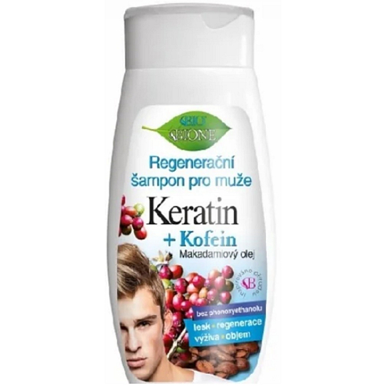 Bione Cosmetics for Men Keratin & Kofein regenerační šampon na vlasy 260 ml