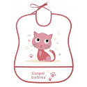 Canpol babies Cute Animals Plastový bryndák měkký s velkou kapsou 1 kus