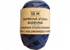 Albi Raffia přírodní papírová stuha Modrá 10 m