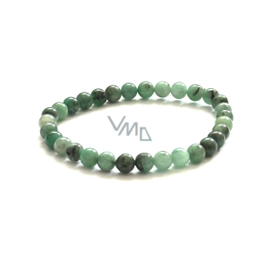Smaragd kámen náramek elastický přírodní kámen, kulička 7,3 - 7,8 mm / 16 - 17cm, Emerald A+++, pravda-láska-štěstí-prosperita-kreativita