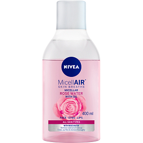 Nivea MicellAIR dvoufázová micelární voda s růžovou vodou, 400 ml