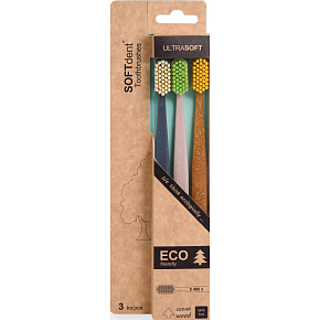 SOFTdent Eco zubní kartáček, extra měkký, 3 ks SOFTdent Eco zubní kartáček, extra měkký, 3 ks
