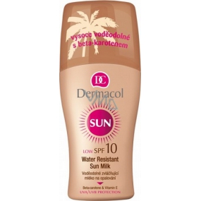 Dermacol Sun Milk SPF10 Voděodolné mléko na opalování 200 ml sprej