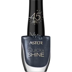 Astor Quick & Shine Nail Polish lak na nehty 602 Lady In Black 8 ml