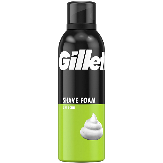 Gillette Classic Lemon Lime pěna na holení pro muže 200 ml