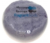 Fragrant Blue Glycerinové mýdlo masážní s houbou naplněnou vůní parfému Dolce & Gabbana Light Blue v barvě fialovomodré 200 g