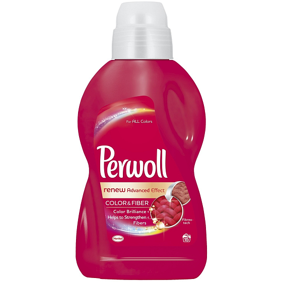Perwoll Color & Fiber prací gel na barevné prádlo, ochrana před ztrátou tvaru a zachování intenzity barvy 15 dávek 0,9 l