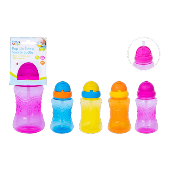First Step 6+ láhev s brčkem pro děti modrá 310 ml