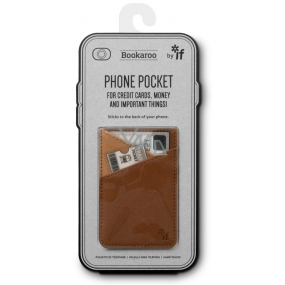 If Bookaroo Phone Pocket Pouzdro - kapsička na telefon na doklady hnědý 195 x 95 x 18 mm