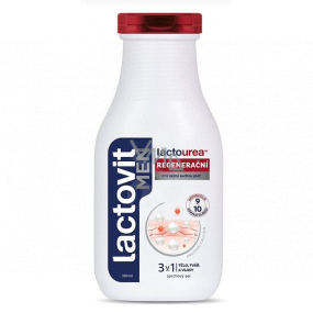 Lactovit Men Lactourea 3v1 regenerační sprchový gel na tělo, tvář a vlasy 300 ml