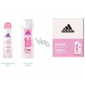 Adidas Control Smooth antiperspirant deodorant sprej pro ženy 150 ml + sprchový gel 250 ml, kosmetická sada
