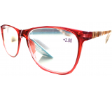 Berkeley Čtecí dioptrické brýle +2,5 plast červené, postranice hnědo černé proužky 1 kus MC2223