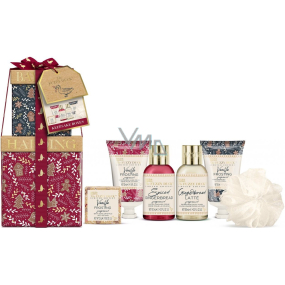 Baylis & Harding Zimní království sprchový krém 100 ml + sprchový gel 100 ml + mléko na tělo a ruce 50 ml + krém na ruce 50 ml + krystalky do koupele 25 g + tělová houbička, kosmetická sada pro ženy