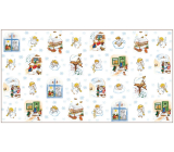 Balicí vánoční papír České Vánoce 70 x 200 cm Bílý andílci, koledníci