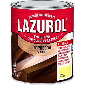 Lazurol Topdecor S1035 tenkovrstvá lazura na dřevo T000 přírodní, 750 ml