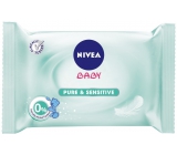 Nivea Baby Pure & Sensitive čisticí ubrousky pro citlivou pokožku pro děti 63 kusů