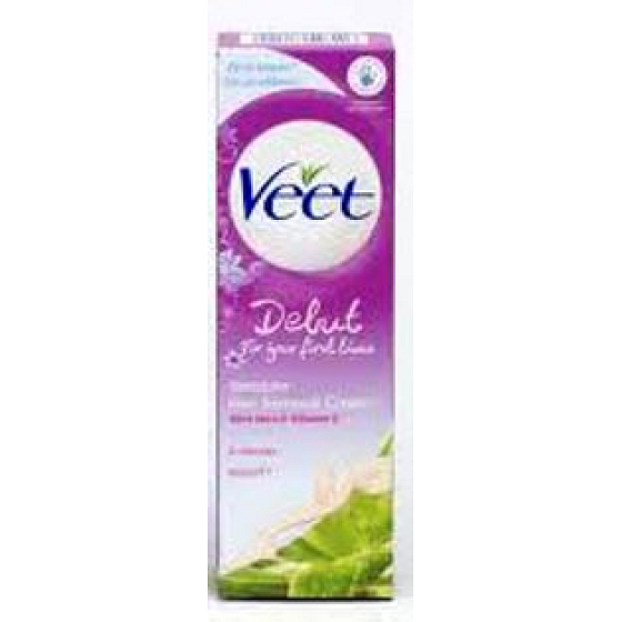 Veet Debut vitamin E a Aloe Vera depilační krém citlivá pokožka 5 minutový 75 ml
