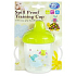 First Steps Patchwork Training Cup 6+ hrnek se dvěma uchy zelený 236 ml